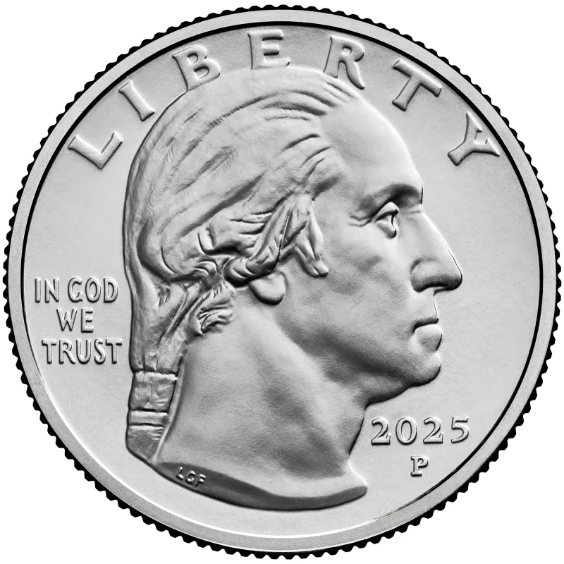 American Women Quarter obverse, George Washington facing right, United States Mint image
