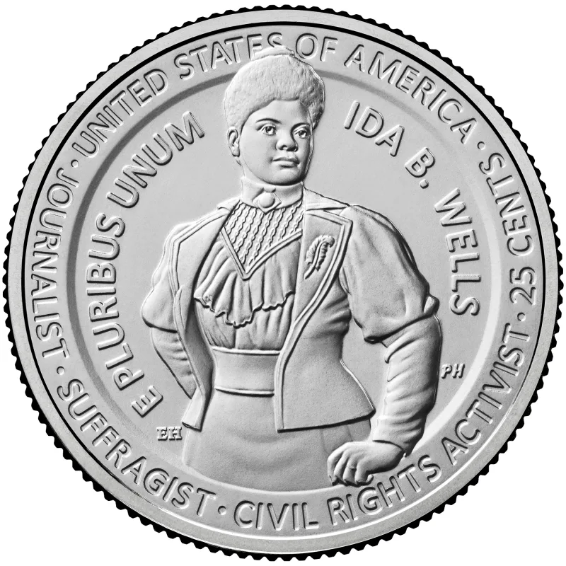 Ida B. Wells quarter reverse, United States Mint image