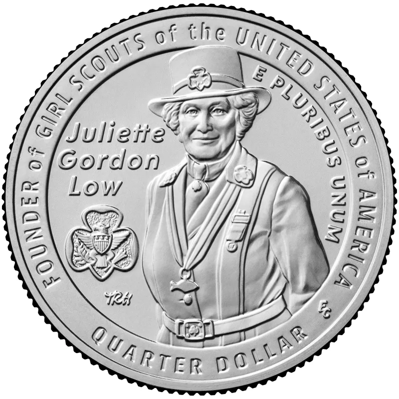 Juliette Gordon Low quarter reverse, United States Mint image